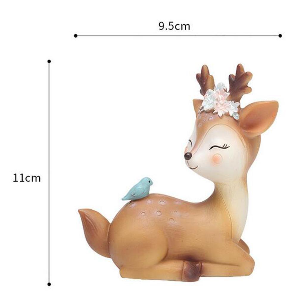 Maxbell Mini Simulated Deer Ornaments Home Garden Car Decoration Ornament Meditation - Aladdin Shoppers