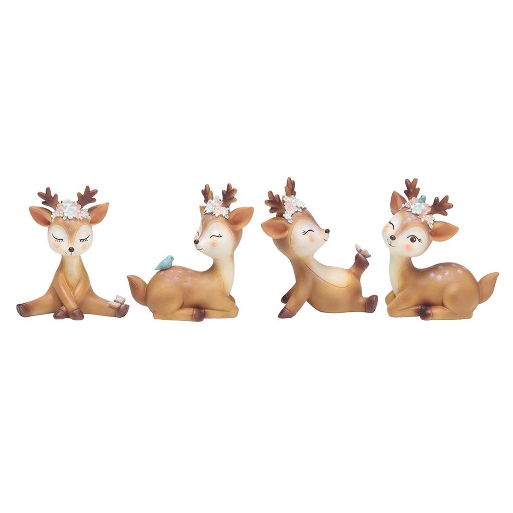 Maxbell Mini Simulated Deer Ornaments Home Garden Car Decoration Ornament Shy - Aladdin Shoppers