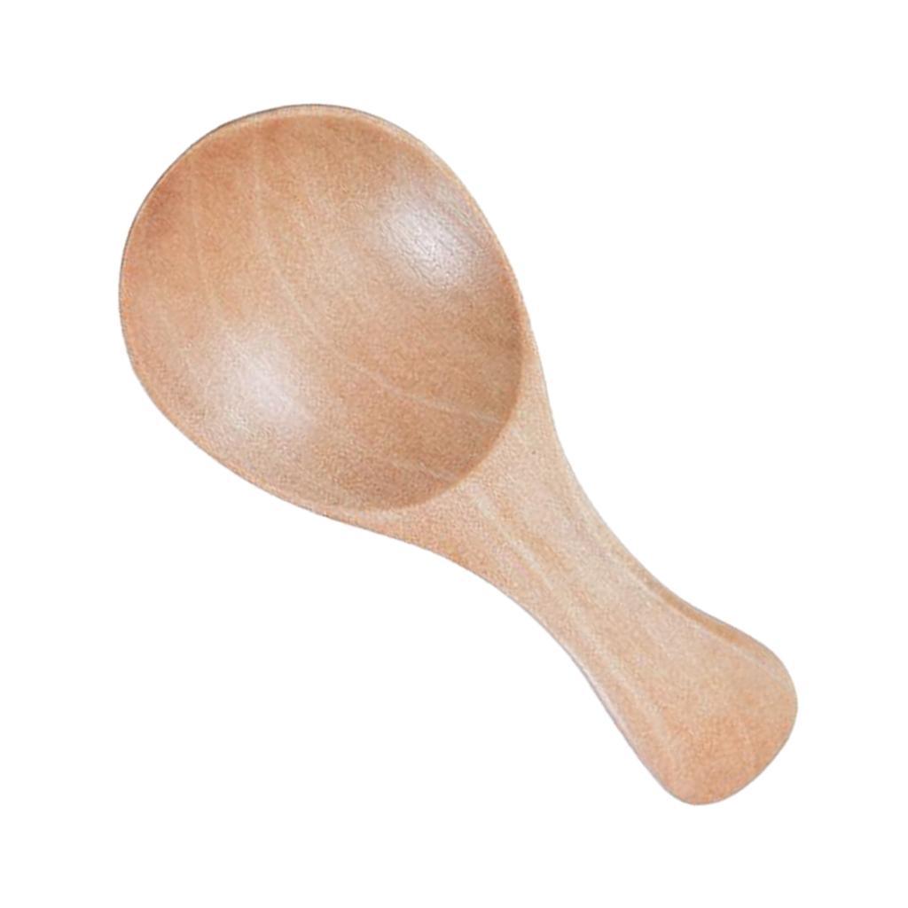 Maxbell Mini Wooden Spoon Kitchen Spice Spoon Tea Scoop Condiment Spoons Cooking Natural Wood Color - Aladdin Shoppers