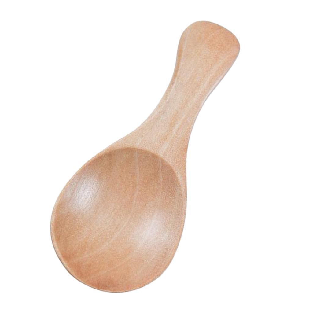 Maxbell Mini Wooden Spoon Kitchen Spice Spoon Tea Scoop Condiment Spoons Cooking Natural Wood Color - Aladdin Shoppers