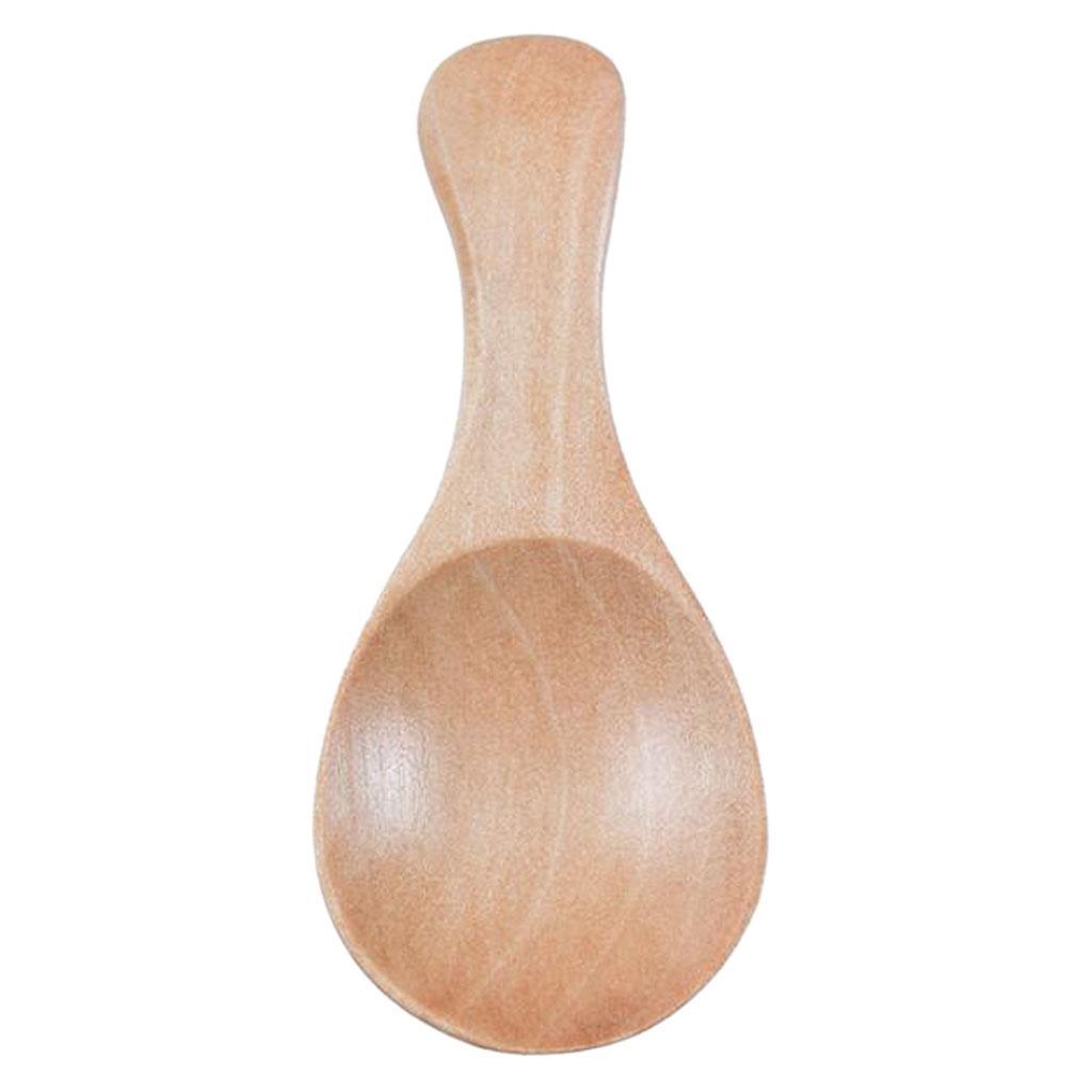 Maxbell Mini Wooden Spoon Kitchen Spice Spoon Tea Scoop Condiment Spoons Cooking Natural Wood Color - Aladdin Shoppers