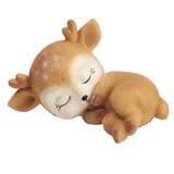 Maxbell Miniature Deer Model Statue Sculpture Fairy Garden Decor Toy Sleeping - Aladdin Shoppers