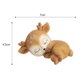 Maxbell Miniature Deer Model Statue Sculpture Fairy Garden Decor Toy Sleeping - Aladdin Shoppers