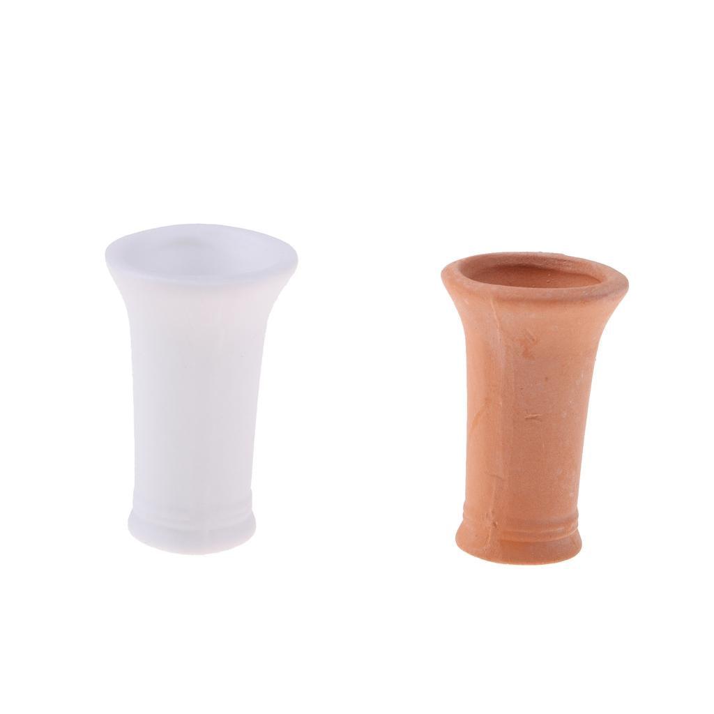 Maxbell Miniature Porcelain Vase Dollhouse Garden Flower Supplies Decor White - Aladdin Shoppers