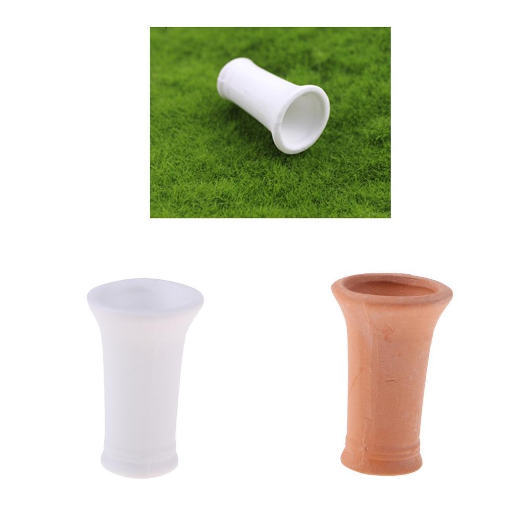 Maxbell Miniature Porcelain Vase Dollhouse Garden Flower Supplies Decor White - Aladdin Shoppers