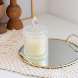 Maxbell Mirror Cake Tray Countertop Trinket Plate Holder Party Snack Display Tray - Aladdin Shoppers