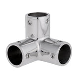Maxbell Mirror Polished 316 Stainless Steel Marine Boat Hand Rail Fitting 3 Way Corner Elbow Hardware for 1'' 25mm Tubing/Pipe - Aladdin Shoppers