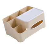 Maxbell Modern Fashion Tissue Box Plastic Holder Desktop Sundries Organizer Almond - Aladdin Shoppers