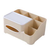 Maxbell Modern Fashion Tissue Box Plastic Holder Desktop Sundries Organizer Almond - Aladdin Shoppers