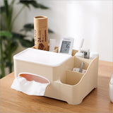 Maxbell Modern Fashion Tissue Box Plastic Holder Desktop Sundries Organizer Almond - Aladdin Shoppers