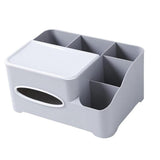Maxbell Modern Fashion Tissue Box Plastic Holder Desktop Sundries Organizer Grey - Aladdin Shoppers