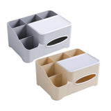Maxbell Modern Fashion Tissue Box Plastic Holder Desktop Sundries Organizer Grey - Aladdin Shoppers