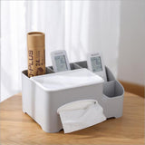 Maxbell Modern Fashion Tissue Box Plastic Holder Desktop Sundries Organizer Grey - Aladdin Shoppers