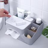 Maxbell Modern Fashion Tissue Box Plastic Holder Desktop Sundries Organizer Grey - Aladdin Shoppers