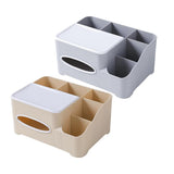 Maxbell Modern Fashion Tissue Box Plastic Holder Desktop Sundries Organizer Grey - Aladdin Shoppers