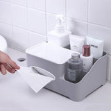 Maxbell Modern Fashion Tissue Box Plastic Holder Desktop Sundries Organizer Grey - Aladdin Shoppers