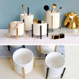 Maxbell Modern Tabletop Storage Box Makeup Brush Holder Organizer with Black Rack L - Aladdin Shoppers