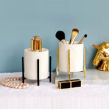 Maxbell Modern Tabletop Storage Box Makeup Brush Holder Organizer with Black Rack L - Aladdin Shoppers