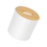 Maxbell Modern Wood Cover Tissue Box Holder Paper Napkin Case Home Office Round - Aladdin Shoppers