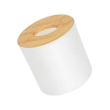 Maxbell Modern Wood Cover Tissue Box Holder Paper Napkin Case Home Office Round - Aladdin Shoppers