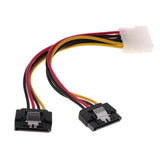 Maxbell Molex to 2 SATA Dual Power Y Splitter Adaptor Cable Lead 2 Way 4 Pin -15 Pin - Aladdin Shoppers