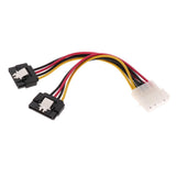 Maxbell Molex to 2 SATA Dual Power Y Splitter Adaptor Cable Lead 2 Way 4 Pin -15 Pin - Aladdin Shoppers