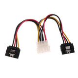 Maxbell Molex to 2 SATA Dual Power Y Splitter Adaptor Cable Lead 2 Way 4 Pin -15 Pin - Aladdin Shoppers