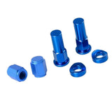 Maxbell Motorcycle CNC Billet Tire Valve Stem Rim Lock Nut Cap Spacer Kit Blue - Aladdin Shoppers