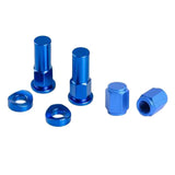 Maxbell Motorcycle CNC Billet Tire Valve Stem Rim Lock Nut Cap Spacer Kit Blue - Aladdin Shoppers