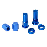 Maxbell Motorcycle CNC Billet Tire Valve Stem Rim Lock Nut Cap Spacer Kit Blue - Aladdin Shoppers
