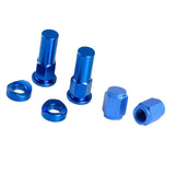 Maxbell Motorcycle CNC Billet Tire Valve Stem Rim Lock Nut Cap Spacer Kit Blue - Aladdin Shoppers