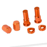 Maxbell Motorcycle CNC Billet Tire Valve Stem Rim Lock Nut Cap Spacer Kit Orange - Aladdin Shoppers