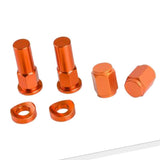 Maxbell Motorcycle CNC Billet Tire Valve Stem Rim Lock Nut Cap Spacer Kit Orange - Aladdin Shoppers