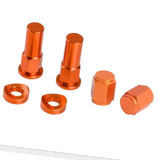 Maxbell Motorcycle CNC Billet Tire Valve Stem Rim Lock Nut Cap Spacer Kit Orange - Aladdin Shoppers