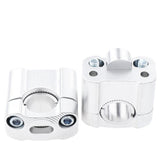 Maxbell Motorcycle Handlebar Riser Mounting Clamp Adapter Silver - Aladdin Shoppers