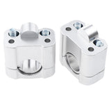 Maxbell Motorcycle Handlebar Riser Mounting Clamp Adapter Silver - Aladdin Shoppers