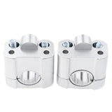 Maxbell Motorcycle Handlebar Riser Mounting Clamp Adapter Silver - Aladdin Shoppers