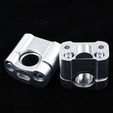 Maxbell Motorcycle Handlebar Riser Mounting Clamp Adapter Silver - Aladdin Shoppers