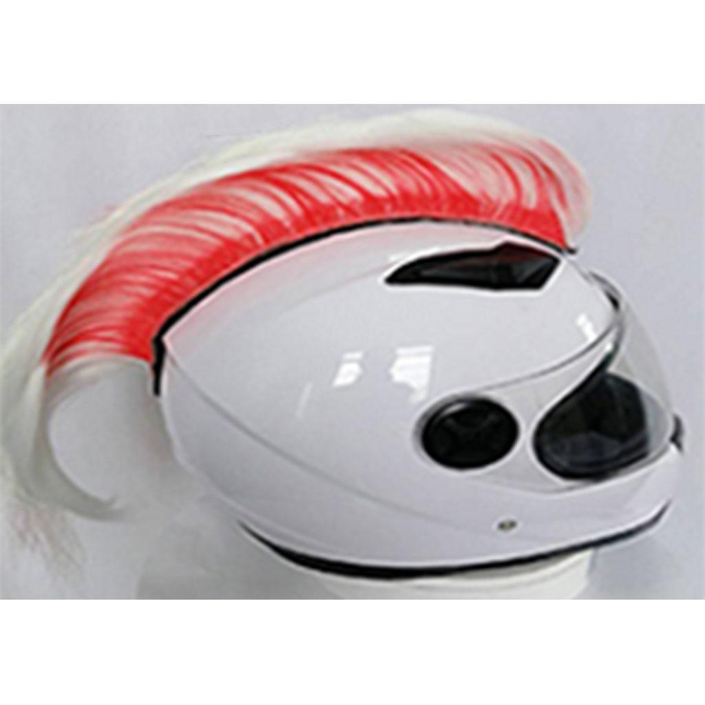 Maxbell Motorcycle Helmet Adhesive Mohawk, Cool Helmet Decoration and Accessaries Red+White - Aladdin Shoppers