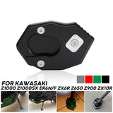 Maxbell Motorcycle Kickstand Side Stand Plate Pad Base for Kawasaki Z1000 ER6N Black - Aladdin Shoppers