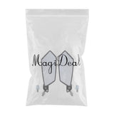Maxbell Motorcycle Scooter Moped Rearview Mirror 8/10mm for XF125/ZY100T Black - Aladdin Shoppers
