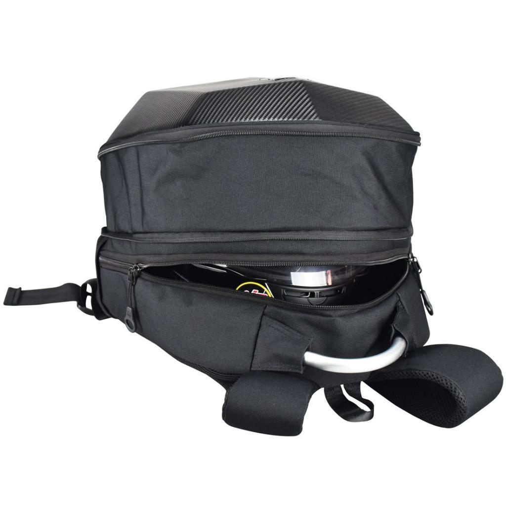 Maxbell Motorcycle Shoulder Bag Waterproof Hard Shell Backpack Carbon Fiber Color - Aladdin Shoppers
