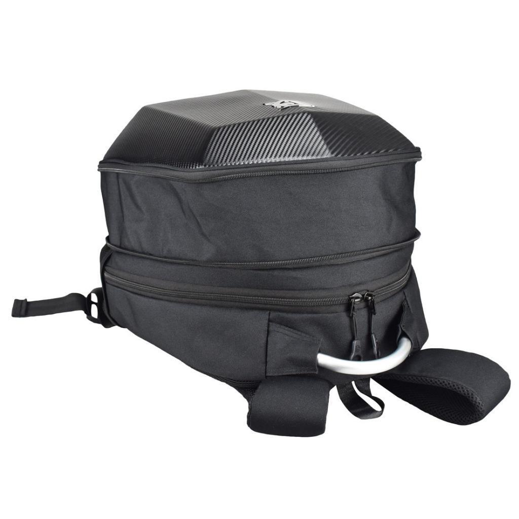 Maxbell Motorcycle Shoulder Bag Waterproof Hard Shell Backpack Carbon Fiber Color - Aladdin Shoppers