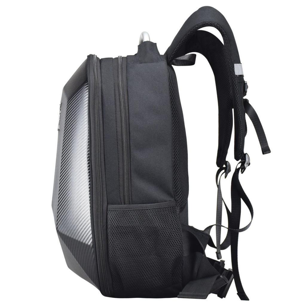 Maxbell Motorcycle Shoulder Bag Waterproof Hard Shell Backpack Carbon Fiber Color - Aladdin Shoppers