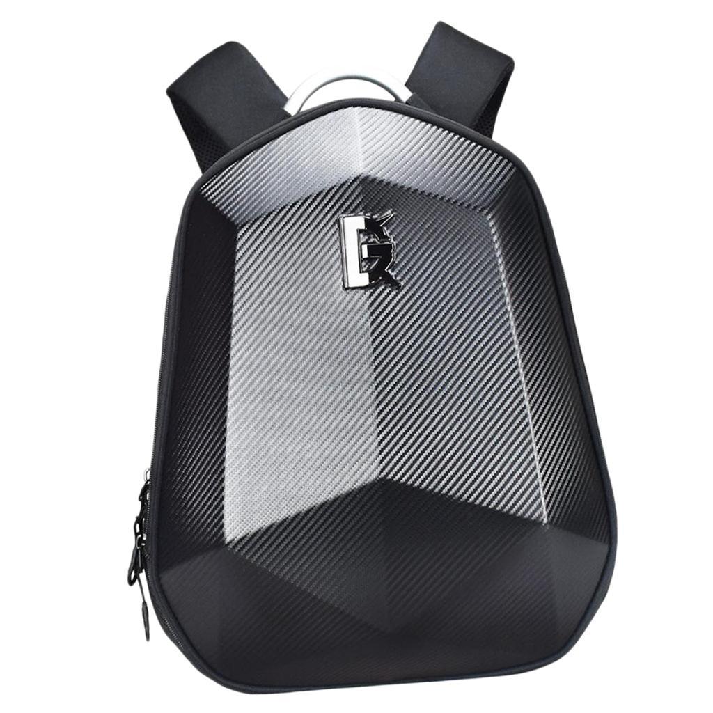 Maxbell Motorcycle Shoulder Bag Waterproof Hard Shell Backpack Carbon Fiber Color - Aladdin Shoppers