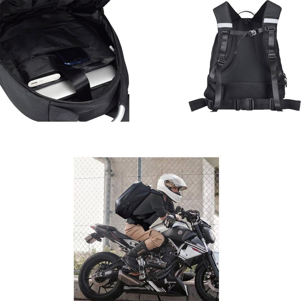 Maxbell Motorcycle Shoulder Bag Waterproof Hard Shell Backpack Carbon Fiber Color - Aladdin Shoppers