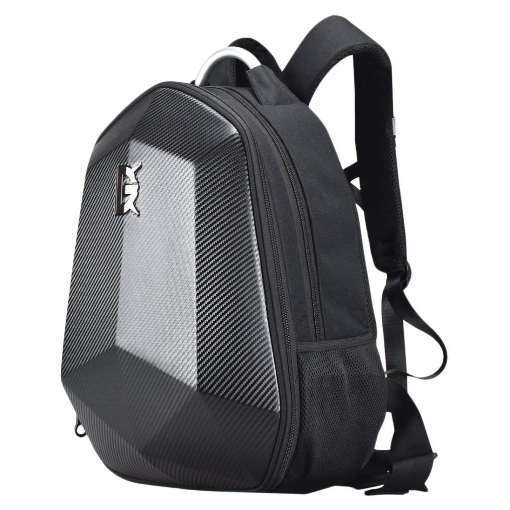 Maxbell Motorcycle Shoulder Bag Waterproof Hard Shell Backpack Carbon Fiber Color - Aladdin Shoppers
