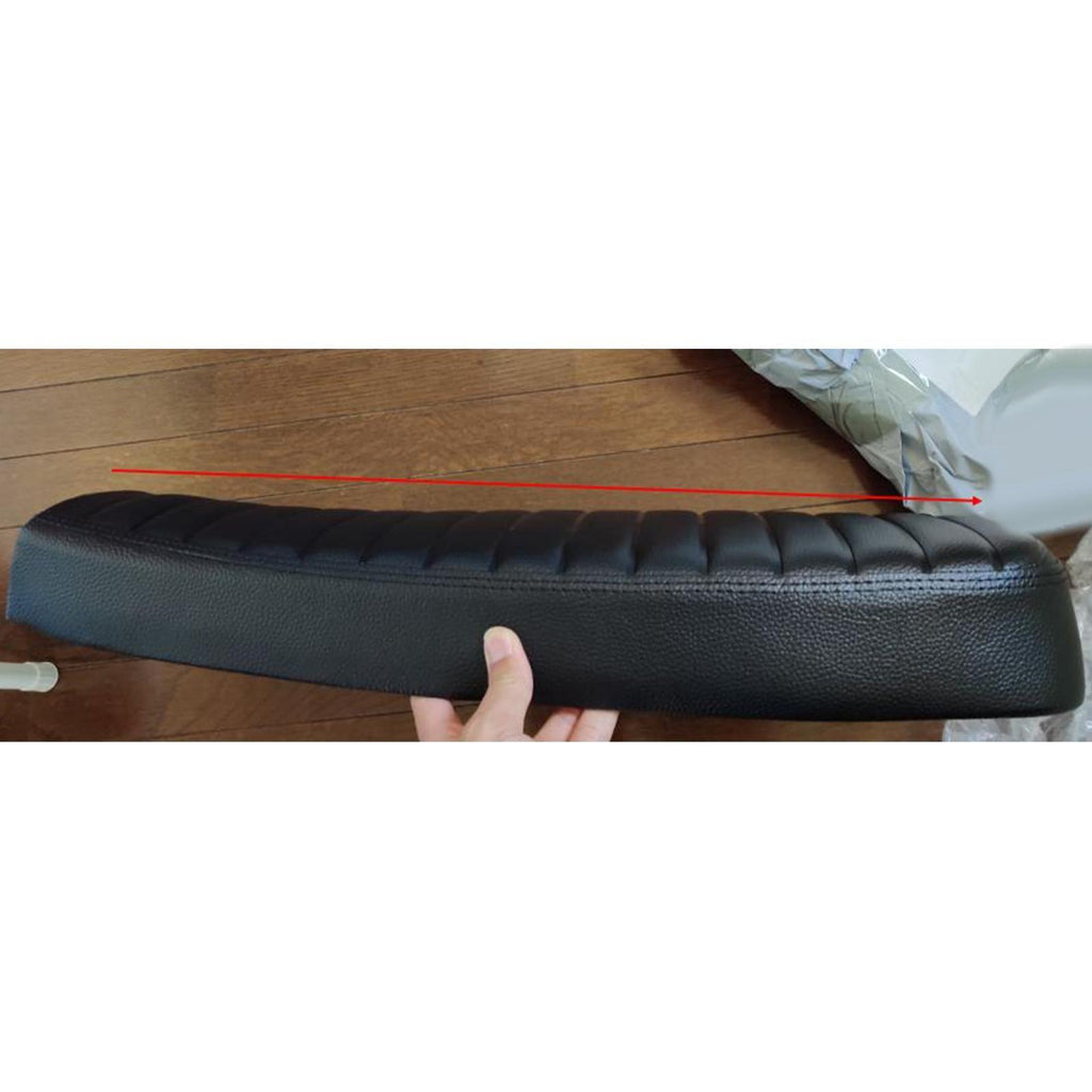 Maxbell Motorcycle Vintage Flat Cafe Racer Seat Retro Cushion Black Universal Fit - Aladdin Shoppers