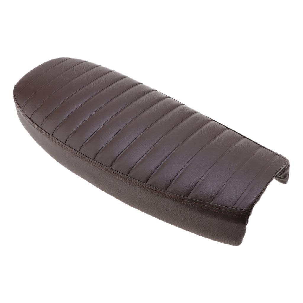 Maxbell Motorcycle Vintage Flat Cafe Racer Seat Retro Cushion Brown Universal Fit - Aladdin Shoppers