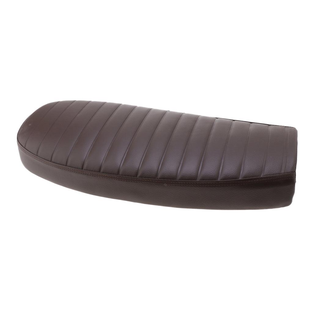 Maxbell Motorcycle Vintage Flat Cafe Racer Seat Retro Cushion Brown Universal Fit - Aladdin Shoppers